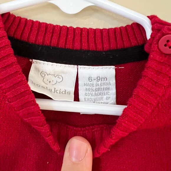 Koala Baby Red Penguin Sweater Size 6-9M - Picture 2 of 4